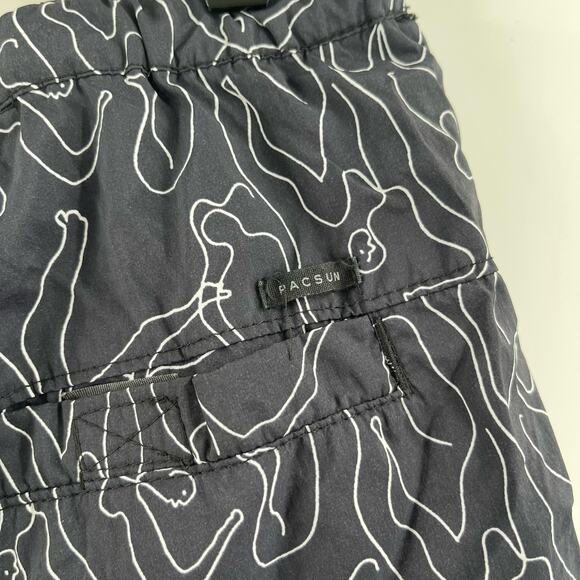 PACSUN Swim Trunks Size Medium Volley Summer Athleisure Shorts Netting *Damaged - Picture 10 of 12